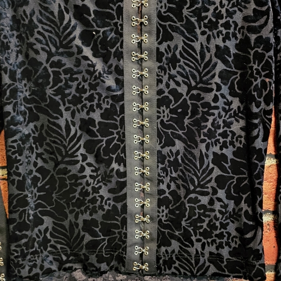 Velvet sheer Gothic Victorian blouse by Shrine hollywood California - Picture 7 of 9